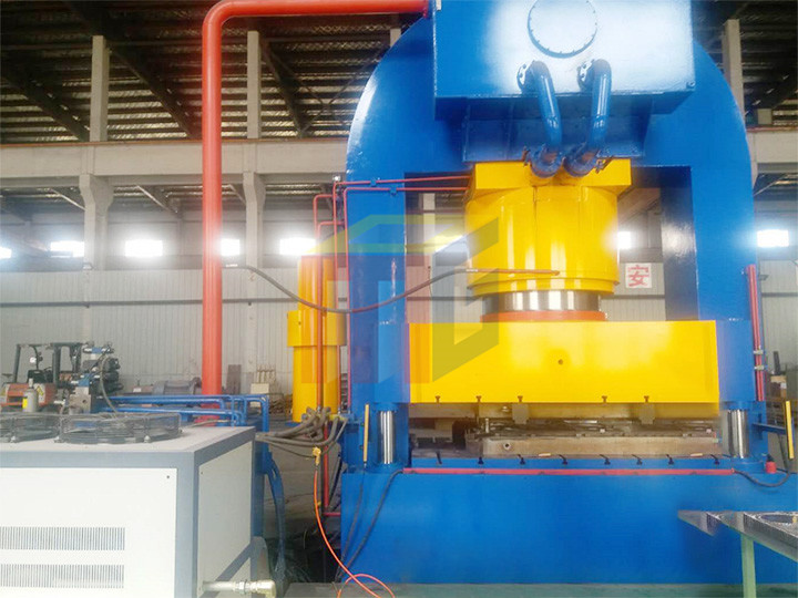 Steel wire winding plate heat exchanger hydraulic machine