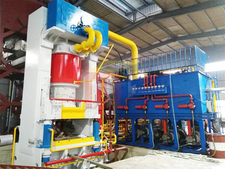 Elevator counterweight steel wire winding hydraulic press